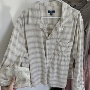 George Cream Casual Corduroy Button Down Shirt